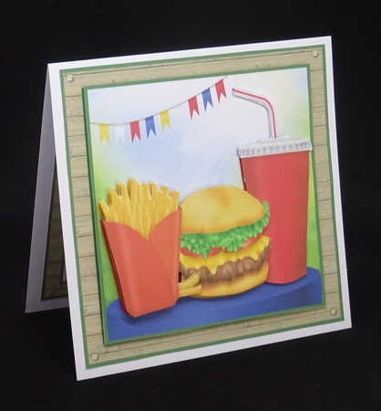 Eating Cheese Burger And Fries on A Warm Afternoon - Mini Kit by Joan Prince