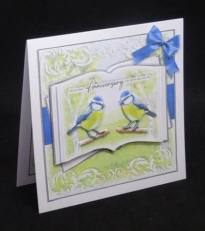 As its our Anniversary Blue Tits Open Book by Joan Prince