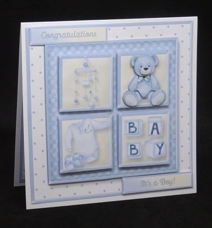 Baby Boy - Square Layers Card Mini Kit by Joan Prince