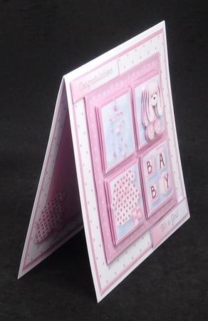 Baby Girl - Square Layers Card Mini Kit by Joan Prince