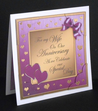 Wife Anniversary 8 x 8 Scalloped Corner Topper by Joan Prince