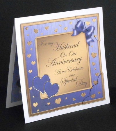 Husband Anniversary 8 x 8 Scalloped Corner Topper by Joan Prince