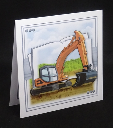 Orange Excavator Open Book by Joan Prince