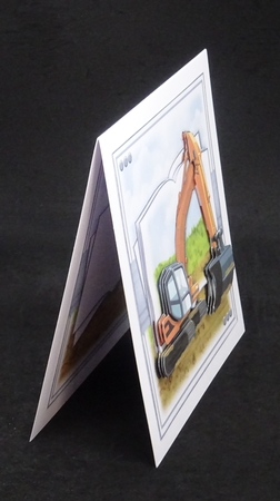 Orange Excavator Open Book by Joan Prince