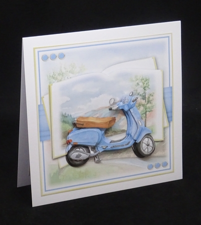 Life on the Open Road Open Book...Blue Scooter by Joan Prince