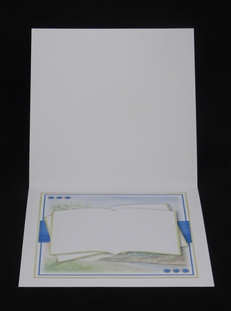 Life on the Open Road Open Book...Blue VW Camper Van by Joan Prince