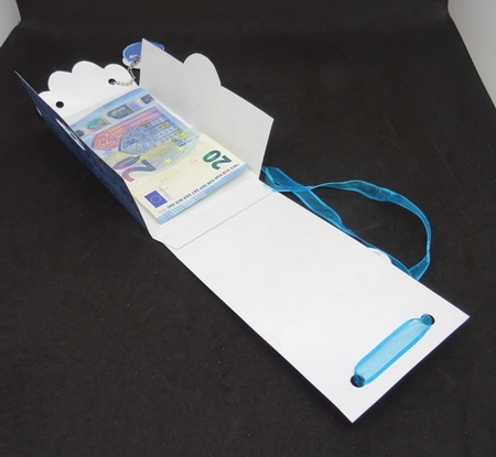 Periwinkle Blue Paisley Gift Card Money Envelope by Joan Prince