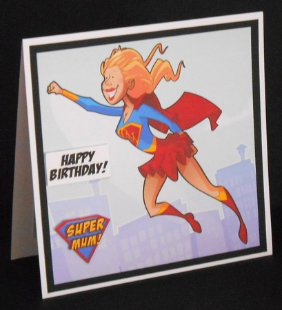 Supermum (red) 8x8 Quick Card by Joan Prince