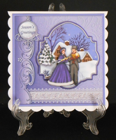 Vintage Carol Singers in Winter Christmas Decoupage by Joan Prince