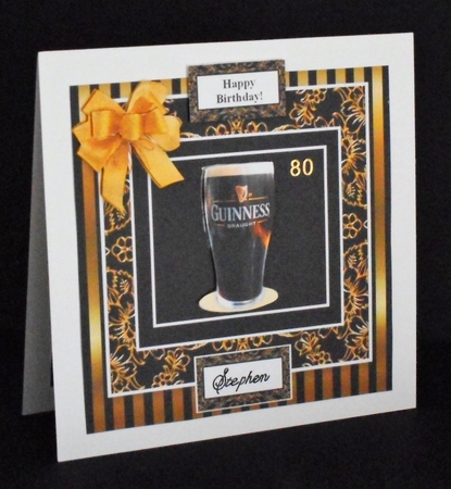 Black Gold for Men - Cheers - 8 x 8 Quick Card Front by Joan Prince