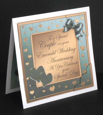 Emerald Wedding Anniversary 8 x 8 Scalloped Corner Topper by Joan Prince