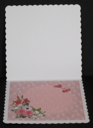 8x8 Pink Floral Spray Insert Plate by Joan Prince