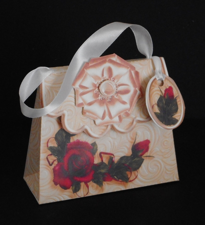 Handbag Gift Box Red Roses Valentine by Joan Prince