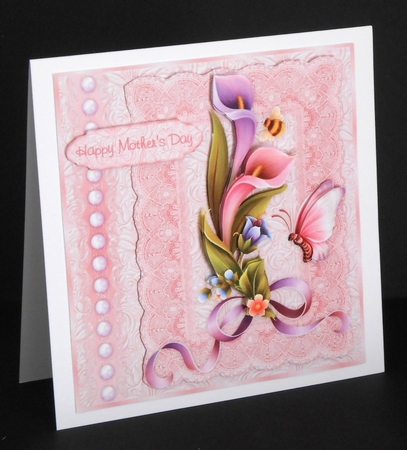 Lilies and Lace 8" Square Card Mini-kit by Joan Prince