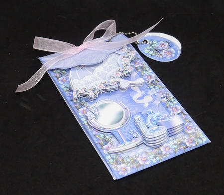 Blue Girly Time Gift Card Money Envelope Mini Kit by Joan Prince