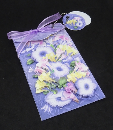 Lilac Petunias & Freesias Gift Card Money Envelope Mini Kit by Joan Prince