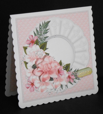 8x8 Pink Gardenias by Joan Prince