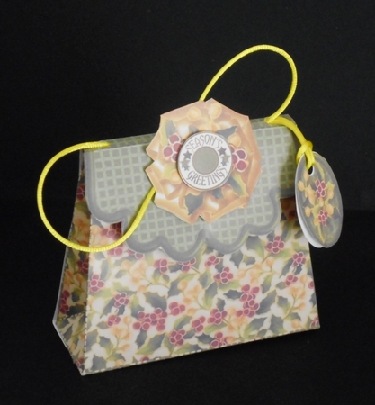 Handbag Gift Box Holly and Mistletoe by Joan Prince