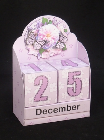 3D Rose Bouquet Perpetual Calendar Desk Set 3D Decoupage by Joan Prince