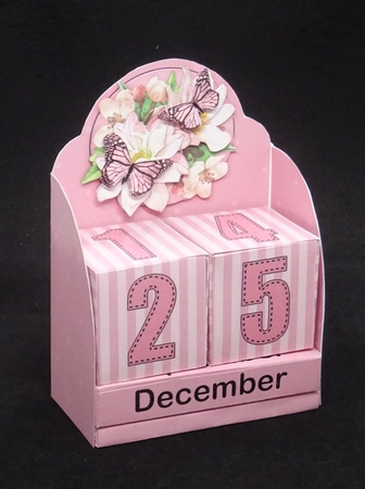 3D Floral Perpetual Calendar Desk Set 3D Decoupage by Joan Prince
