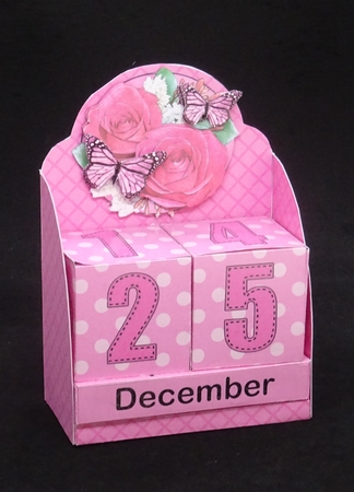 3D Roses Perpetual Calendar Desk Set 3D Decoupage by Joan Prince