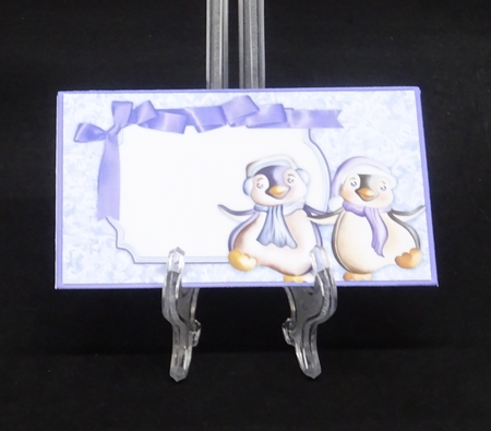 Dancing Penguins Blank Christmas Money Wallet by Joan Prince