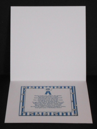 Blue 'n' White Football by Joan Prince