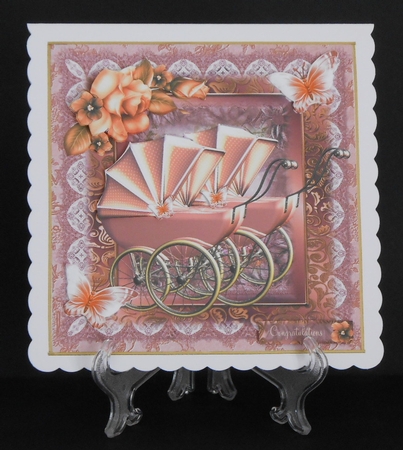 Twin Girls Baby Pram Topper by Joan Prince