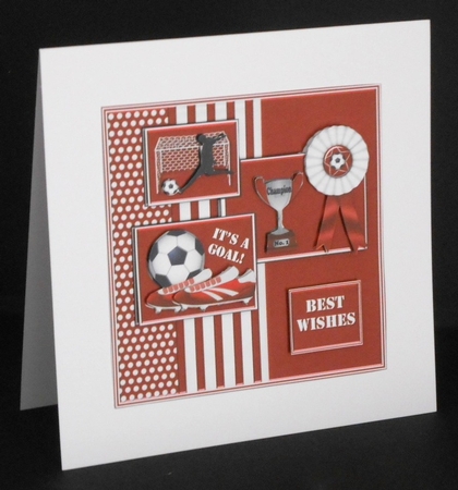 Red n White Football by Joan Prince