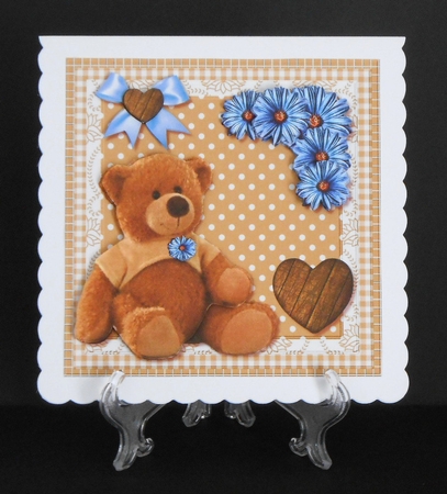 Teddie Bear New Baby Boy by Joan Prince