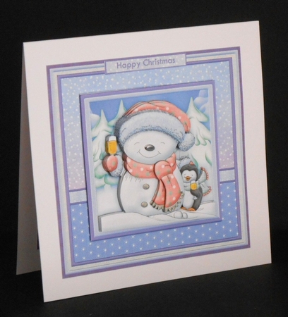 Christmas Cheer Snowman Mini Kit with Decoupage by Joan Prince