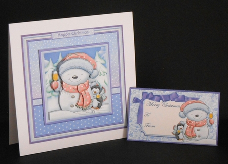 Christmas Cheer Snowman Mini Kit with Decoupage by Joan Prince