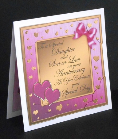 8x8 Daughter & Son in Law Anniversary Scalloped Corner by Joan Prince