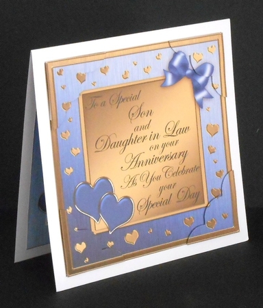 8x8 Son and Daughter in Law Anniversary Scalloped Corner by Joan Prince