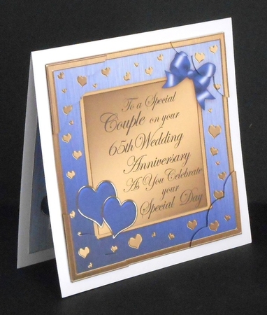 8x8 65th Wedding Anniversary Scalloped Corner by Joan Prince