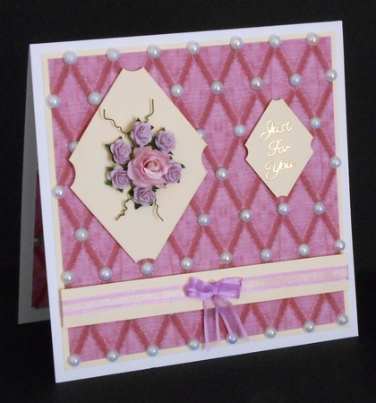 8" x 8" Pearl Trellis Faux Fabrics Set 1 Backing Papers by Joan Prince