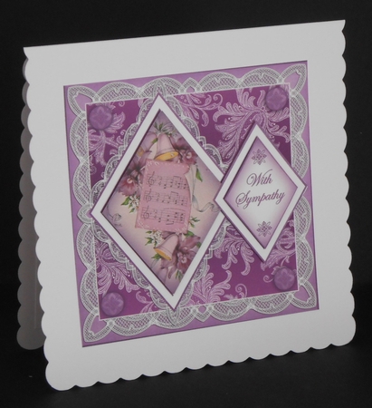 Lilac Music with Sympathy 7in Double Diamond Topper by Joan Prince