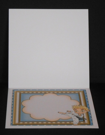 Martial Arts Boy Card Front Kit by Joan Prince