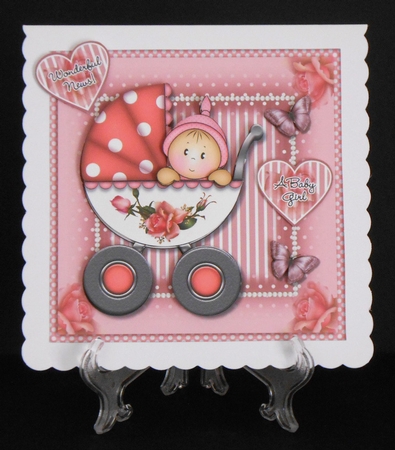 Baby Girl in Pram Mini Kit by Joan Prince