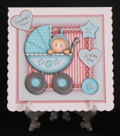 Baby Boy in Pram Mini Kit by Joan Prince