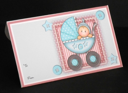 Baby Boy in Pram Money Wallet by Joan Prince