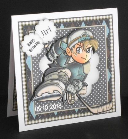 Ice Hockey Card Front Kit by Joan Prince