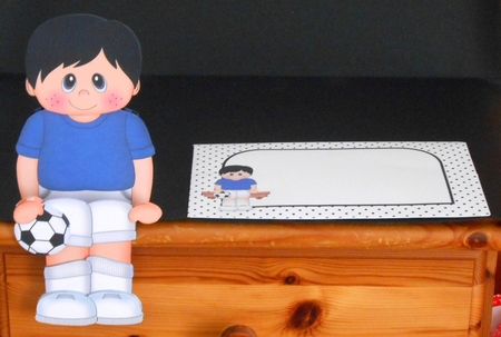 3D on the Shelf Card Kit - Little Footballer Jacob by Joan Prince