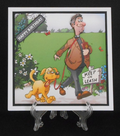 Dog Walking 8x8 Quick Card by Joan Prince