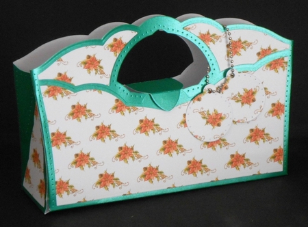 Christmas Poinsettias with Cones Backing Paper by Joan Prince