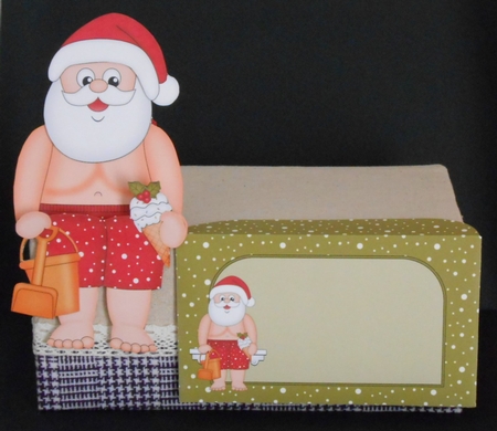 3D on the Shelf Card Kit - Christmas Santa on the Beach by Joan Prince