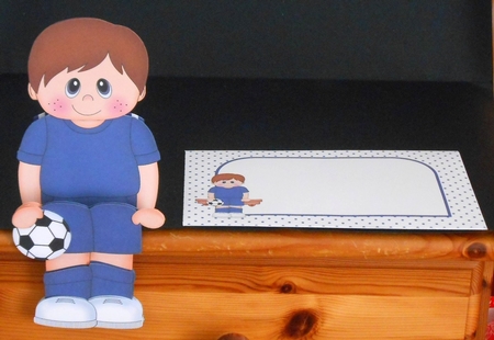 3D on the Shelf Card Kit - Little Footballer Tim by Joan Prince
