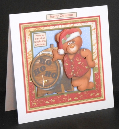 Have a Barrel of Laughs This Christmas Decoupage Mini Kit by Joan Prince