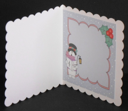 8 x 8 Christmas Carol Singing Snowman Rio Insert by Joan Prince