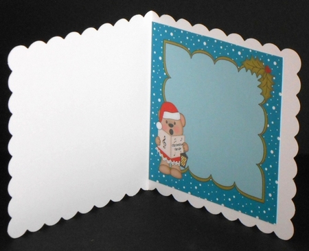 8 x 8 Christmas Carol Singing Livvy Bear Insert by Joan Prince